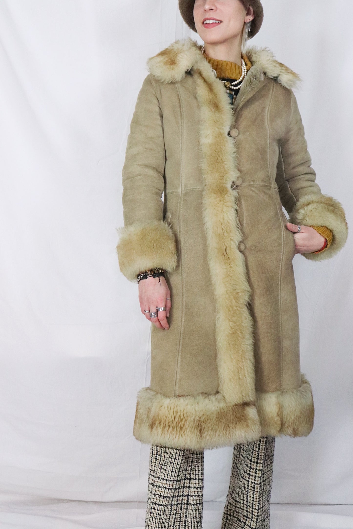 70s penny lane lammy coat