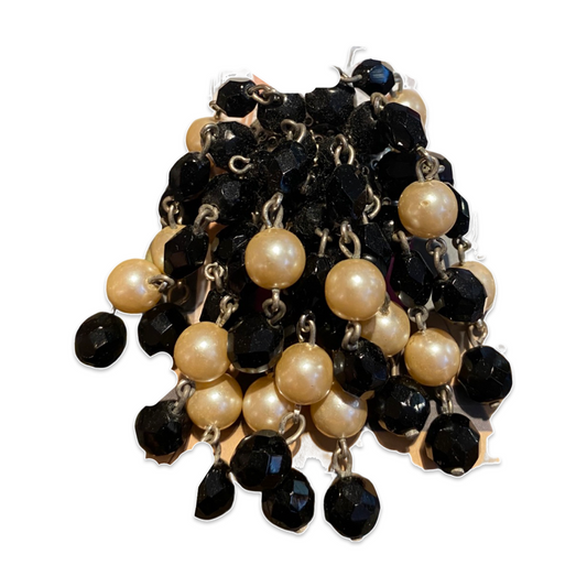 Vintage large brooch pearls